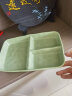 美厨（maxcook）陶瓷餐盘饭盒分格 快餐盘学生餐盒 3格加厚 奶绿色MCTC3231 实拍图