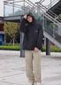 真维斯（Jeanswest）外套男士秋冬季夹棉加厚保暖登山宽松连帽青少年夹克防风上衣服 727黑色 2XL （建议160-185斤） 实拍图