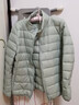 鸭鸭轻薄羽绒服女短款立领薄款新国标外套秋冬保暖防寒羽绒外搭K 抹茶绿 2XL 实拍图