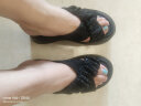 百丽沙滩拖鞋女24夏季新款增高居家休闲拖鞋B1963BT4预售 黑色 38 晒单实拍图
