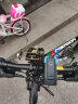 CRON-X JEANS自行车前灯山地车带喇叭可充电强光手电筒公路车灯电子铃铛骑行装备配件 4000毫安蓝色 实拍图