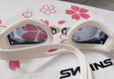SWANS泳镜女进口防水防雾高清泳帽套装近视游泳眼镜潜水装备樱花400° 实拍图