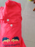 班哲尼 儿童雨衣非一次性男童女童雨披斗篷雨衣尼龙防水面料小学生书包雨披斗篷儿童雨具可重复使用 红色 3XL 实拍图