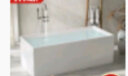 果敢亚克力浴缸小户型家用成人独立式薄边方形单双人深泡浴缸051 白色独立缸1.6米 实拍图