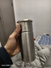 JRINKTEEA茶水分离保温杯316不锈钢无缝内胆泡茶杯男女焖茶杯车载水杯 2409钢本色400ml带隔档 实拍图