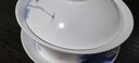 华光国瓷 釉下彩茶杯盖碗 骨瓷功夫茶具泡茶碗 青花瓷三才茶盖碗 水天青莲 实拍图