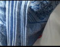 恒源祥纯棉全棉老式毛巾被单人怀旧毛巾午睡毛毯被子夏季沙发盖毯 玫瑰提花(蓝色) 180*220cm 实拍图