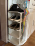 安尔雅简易鞋架门口多层宿舍家用收纳立式省空间分层隔板鞋柜 暖白5层 实拍图