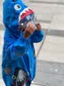 lemonkid儿童雨衣男童女宝宝雨披小学生雨具 卡尔搞怪海盗鲨连体 M 实拍图