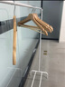 哈尔城堡多功能晾衣架落地家用室外阳台晒衣架卧室挂衣架金属挂衣服架子 白色110cm长【双挂钩款】 实拍图