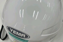 野马（YEMA）3C认证359S电动摩托车头盔男女冬季轻便式半盔电瓶车安全帽 四季通用 陶瓷白配透明长镜 实拍图