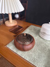 清澜（QINGLAN）胡桃木茶道香炉家用室内檀香摆件新中式仿古香薰炉高档木质熏香器 胡桃木禅圆香炉 实拍图