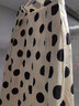 欧莎（OSA）高腰波点大摆裙中长款显瘦薄款a字半身裙女夏季2025年新款 杏底黑点 2XL 实拍图