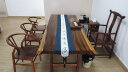 骆易家（Lorica）防水桌旗中式禅意茶席长条茶桌布餐桌茶几桌布茶旗茶桌垫布定制 国色芳华-蓝色（防水款） 33*270cm（适用桌长2.3-2.4米） 实拍图