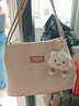 栢启歆大容量包包女2025新款高级感小众百搭学生上课通勤包手提单肩托特 潮流感包包【卡其色带挂件】 实拍图