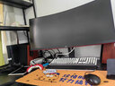 蔓斯菲尔 转角电脑桌电竞桌台式家用转角书桌书架组合办公桌写字台 碳纤维色左款120x100+置物架90CM L型宽大桌面 实拍图