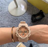 卡西欧（CASIO）GSHOCK手表女防水运动潮流经典三眼双显石英腕表情人节礼物送女友 GMA-S120MF-4A裸粉色+树脂表带 实拍图