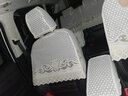 领誉汽车座套蕾丝坐垫全包半截坐椅套四季适用于凯美瑞日产天籁轩逸别克君越凯越GL8朗逸奥迪A6L宝马 CH纹-米色【五座上半截】 专车定制  3-5天发货 实拍图