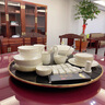 艺汐 景德镇骨瓷中式轻奢釉下彩餐具碗盘碟整套装高档乔迁新婚送礼 微波炉适用丨皮箱装丨 70件套 实拍图