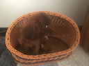 康贝尼宠物狗窝仿藤条猫窝藤编泰迪比熊博美小型犬窝可拆洗 猫狗用品 半封闭/小号建议5斤内猫狗 实拍图