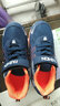 李宁热断码男童鞋子中大童透气网面2026春季儿童皮面运动休闲跑步鞋 1712深蓝橘双网 35 实拍图