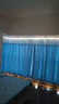 灵水绣简约高遮光窗帘布纱一体双层纱帘U型L飘窗榻榻米窗纱卧室客厅短帘 蓝布+纱（布纱一体 韩式挂钩式一米 米 实拍图