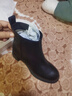 百丽（Belle）羊皮气质时装靴女商场同款粗跟冬季通勤短靴3A645DD4 黑色-绒里 38 (240mm) 实拍图
