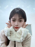南木熊手套女保暖手套冬季女生可爱兔兔手套学生毛绒翻盖半指加绒防寒 兔子手套【白色】 实拍图