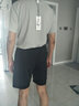 亚当彼得运动套装男士夏季套装跑步运动服速干衣套装夏天男休闲两件套薄款 灰色 套装 XL 建议体重120-140斤 实拍图