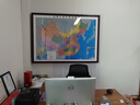 佑圣 2025版中国地图挂图世界地图办公室地图挂画带框省市地图可定制 2025版中国地图（实木框）红褐色 115*160cm 实拍图