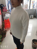 欧贝汐半高领毛衣女春秋冬季新款宽松慵懒风学生加厚打底针织衫 白色 均码 实拍图