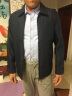 罗蒙夹克男中年男士纯色商务上衣翻领茄克衫中老年宽松加绒加厚男装 008黑色（翻领常规款） XL（推荐125斤-140斤） 晒单实拍图