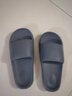 惠夫人拖鞋男室内夏季防滑软底洗澡家用情侣平跟女士家居家浴室凉拖鞋 【简约/轻】深蓝 42-43 （适合41-42码穿） 实拍图