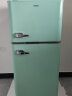 惠康（HICON)冰箱小型家用单人宿舍冷藏冷冻双开门电冰箱二人租房小冰柜彩色复古小冰箱BCD-108 薄荷绿 BCD-142UM 实拍图