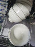 洁雅杰陶瓷碗中式白瓷小碗家用4.5英寸高脚米饭碗套装 6只装 新骨瓷 实拍图