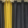 梦达莱全遮光窗帘成品免打孔安装罗马杆一整套卧室定制客厅防风保暖遮阳 拼接款：深灰色+黄色 适用宽1.6-2.1米【窗帘高1.8米】 实拍图