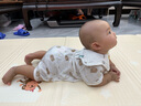 Aengbay昂贝 婴儿连体衣夏装宝宝衣服短袖幼儿纯棉薄款哈衣新生儿睡衣 冰糖雪梨 90cm 实拍图