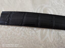 Wlkelasi男皮带不带头板扣平滑扣腰带皮带条头层牛皮鳄鱼纹自动扣带身 款式7-3.8宽黑色打孔带身 115-120CM 实拍图