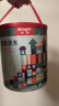 铭塔100粒/70粒字母汉字木头积木大颗粒1-2岁儿童节拼装玩具礼物 100粒荷木+收纳桶+袋 实拍图