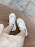 旻胜小白鞋女帆布鞋面包鞋新款小香风厚底配裙子板鞋女百搭潮鞋 粉色【36】 实拍图