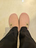 惠夫人冬季棉拖鞋男包跟情侣家居家室内月子厚底防滑保暖产后棉鞋女 细格子全包 粉红 40-41 【适合39-40码穿】 实拍图