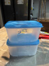 特百惠（Tupperware）冷冻保鲜盒长方形1.7L大容量密封收纳储藏盒冰箱冷冻冷藏盒 1.7L冰泉蓝色3件套 实拍图
