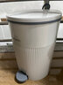 品彩18L卫生间垃圾桶家用厕所客厅带盖大号容量客厅脚踏缓降专用桶 加厚18L【带内桶缓降款】灰白色 实拍图