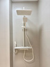 派菲娅奶油风恒温淋浴花洒套装家用沐浴全套钢琴花洒卫浴全铜龙头淋浴器 升级大置物台【恒温数显】奶白方 实拍图
