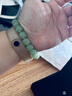 玉菲雅真和田玉手链男玉手链女复古桶珠老型珠单圈珠晴水绿玉器手串 青白色老型珠手链 实拍图