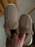 回力包跟棉拖鞋女秋冬季灯芯绒保暖室内防滑居家棉鞋加绒加厚毛拖鞋 咖啡色 【偏小一码】 40-41 实拍图