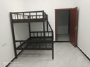 叠亿高低床上下铺双层铁床可拆卸式组装铁架子床80KG加厚款 黑色床+上下两个8CM厚环保棕垫 上120下150CM 实拍图