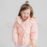 安奈儿童装女童中长款羽绒服新款可爱印花外套萌趣面包服保暖外套 粉绿花 90cm 晒单实拍图
