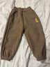 棉花堂男童加绒裤子秋冬新款小童儿童宽松针织卫裤加厚女童长裤ab 咖色 100/53 实拍图