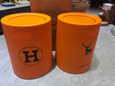 羽尔乐北欧风圆形双层垃圾桶家用客厅厨房卫生间办公室卧室大号垃圾桶 爱马仕橙小鹿  12L【摇盖】 实拍图